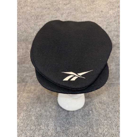 Reebok Other - Vintage Reebok Black Newsboy Hat Men's Size Large Made USA Basketball Logo